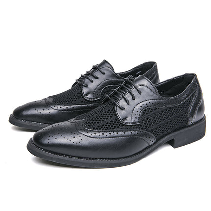 Men's Business Leather Shoes Cross-Border Foreign Trade New Trendy Men's Casual Leather Shoes Fashionable Retro British Style Groom's Shoes