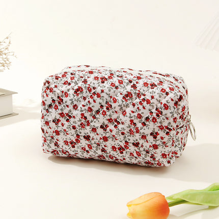 Berger luggage cotton travel flower cosmetic bag small floral storage portable quilted cotton ins luggage factory