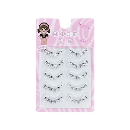 Honey Small Box Light-Faced Original False Eyelashes One-Piece Natural and Clear Baby Curled Fake Eyelashes Short Style