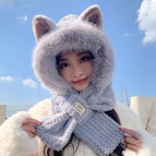 Pineapple pattern pointed ears [grey] / One size fits all