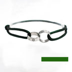 Dark green rope + steel color accessories