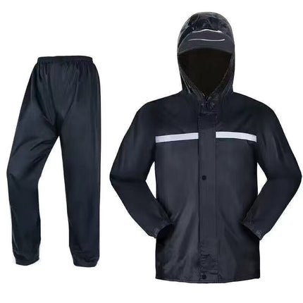 Raincoat and Rain Pants Two-Piece Set, Full-Body Rain Gear, Reflective, for Patrol Duty, Construction Site, Labor Protection, Fishing, Hiking, Outdoor Use