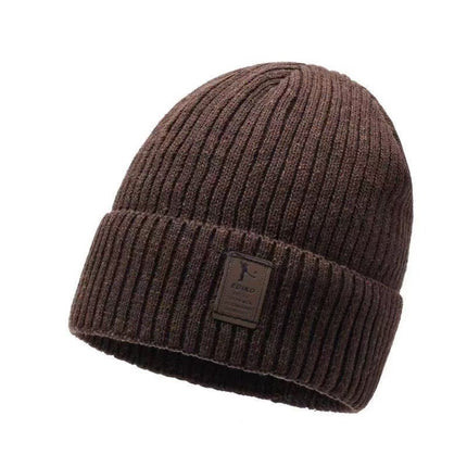 Hat Men's Winter fleece-lined Thickened Chenille Knitted Hat Outdoor Cycling Cold-proof Pullover Wool Hat Knitted Hat