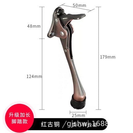 Zinc alloy door locator casual stop pedal door top rubber movable stop pendulum door stop door touch door stop Horseshoe
