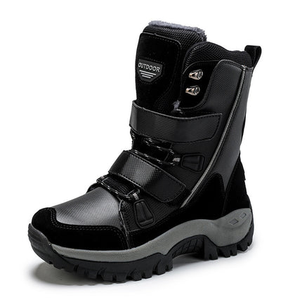 Winter Outdoor Snow Boots for Women Mid-Calf Plus Velvet Warm Mountaineering Travel Shoes Ski Shoes Snow Boots Trendy Shoes