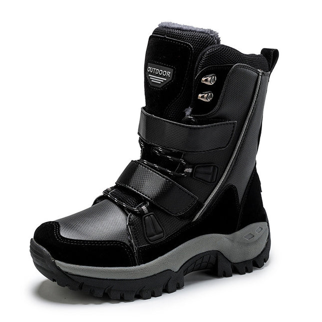 Winter Outdoor Snow Boots for Women Mid-Calf Plus Velvet Warm Mountaineering Travel Shoes Ski Shoes Snow Boots Trendy Shoes