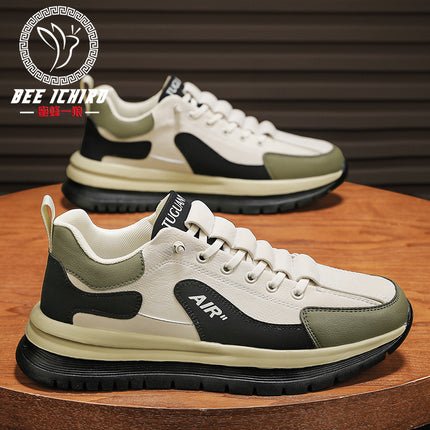 Bee Wolf Flagship Store High-End New Model 2026 Spring/Summer Men's Shoes Fashionable Mesh Breathable Sports Soft Sole Casual Shoes