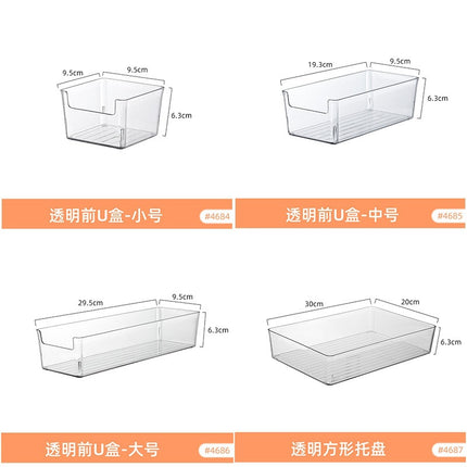 Desktop Storage Box Transparent Acrylic Box Can Be Stacked Kitchen Snack Storage Basket Cosmetics Mask Storage Box