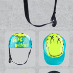M / Green x smiley face