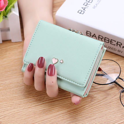 2025 New Women's Wallet Summer Fresh Style Women's 70% off Wallet Short Heart-Shaped Women's Card Holder