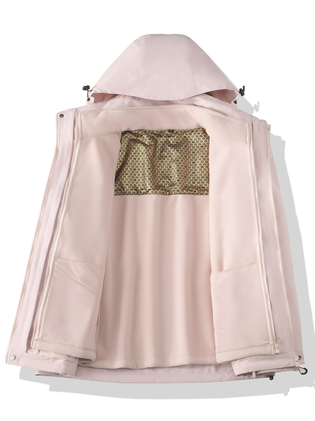 Three-In-One Outdoor Jacket for Women and Men, Detachable, Thickened and Fleece-Lined, Suitable for Mountaineering, Autumn and Winter Windproof and Warm Coat