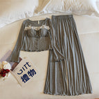 Nd8396#(with chest pad) suit high-end light gray / M