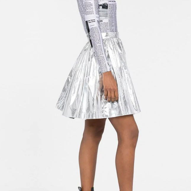 Cross-border hot women's clothing supply wholesale nightclub light patent leather skirt sexy hot girl performance clothing wholesale