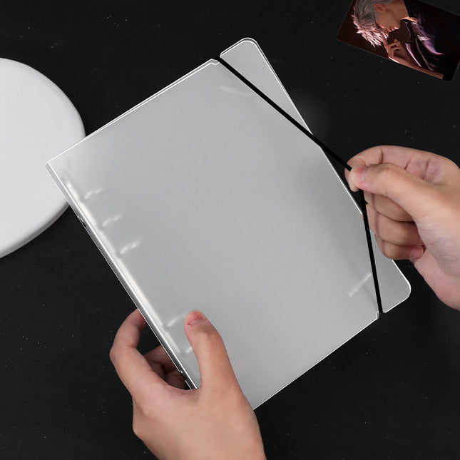Frosted Translucent PP Band Binder Large A6 Hand Account Book Hard Shell Hand Account Notepad Envelope 6 Holes Folder