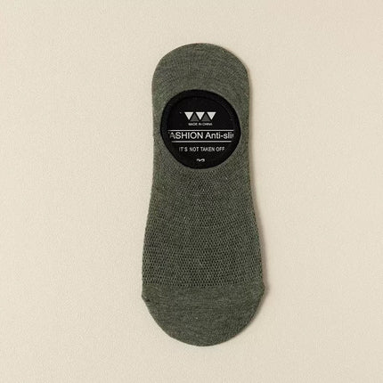 Socks men's summer thin mesh breathable invisible heel shallow socks deodorant sweat-absorbent men's boat socks wholesale