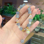Cat head bracelet (grey) bagged
