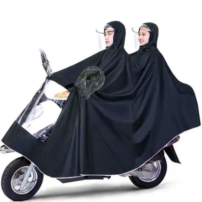Electric Car Raincoat Men's and Women's Motorcycle Battery Car New Special Double-Person Long Full-Body Anti-Rainstorm Poncho