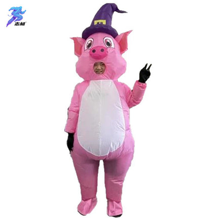 Cross-Border Hot Selling Funny Cyclist Doll Costume Masquerade Performance Props Hippie Sunglasses Dinosaur Inflatable Costume