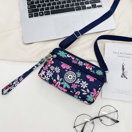 2023 New Shoulder Crossbody Bag Middle-aged and Elderly Mother Bag Oxford Cloth Multi-layer Casual Crossbody Mobile Phone Coin Purse Bag