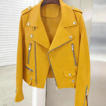 Foreign Trade Men's Clothing Wholesale Men's Motorcycle Leather Jacket 2025 Spring, Autumn and Winter New Leather Jacket Korean Style Slim Men's Leather Jacket