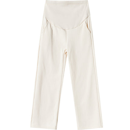 Pregnant Women's Pants Spring and Autumn Outer Wear plus size Wide Leg Pants Pregnant Women's Winter Pregnant Women's Pants fleece-lined Bottoming Abdominal Pants Spring
