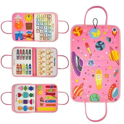 Cross-border Children's Busy Board Dressing Buckle Learning Board Felt DIY Early Education Toys Quiet Book Felt Learning Board