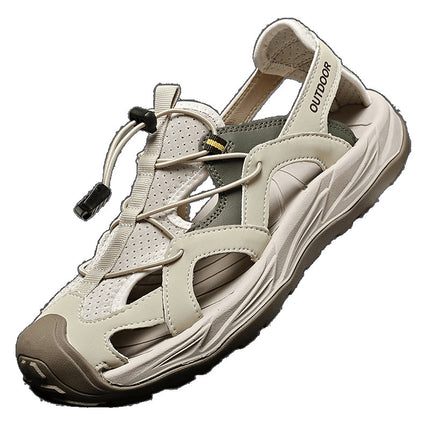 Men's Shoes 2025 Summer New Style Men's Casual Lightweight Sandals Breathable Closed-Toe Beach Shoes Soft Sole