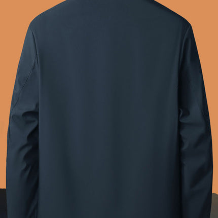 [Cross-Border Wholesale] Men's Stand-Up Collar Jacket Autumn and Winter Casual Middle-Aged and Elderly Dad Spring & Fall High-End Men's Jacket