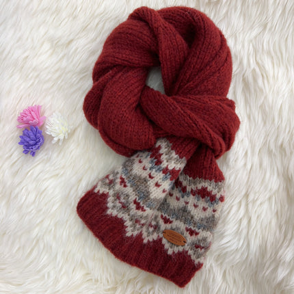 Fairisland Green Knitted Scarf Women's 2024 New Winter Korean Style Atmosphere Christmas Thickened Warm Neck for Men