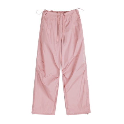 Ice Silk American-Style Work Pants for Women 2026 Spring/Summer Thin High-Waisted Wide-Leg Casual Pants Versatile Casual Wear