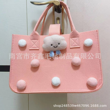 Factory Supplies Trendy Bags for 100-Day Celebrations, Birthday Favors, Cartoon Felt Bags, Student Lunch Box Storage