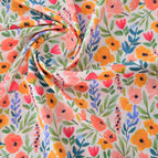 Cloth width 1.45 meters x one meter price / Clear Sky Flower Rhyme
