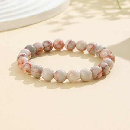 European and American Cross-Border Hot-Selling Popular Jewelry 8mm Natural Stone Bracelet Amethyst Tiger Eye Stone Agate Bracelet Jewelry