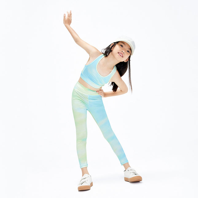 Cross-border Foreign Trade Children's Quick-drying Clothes Suit Sports Fitness Training Running High Elastic Skin-friendly Breathable Yoga Clothing for Girls