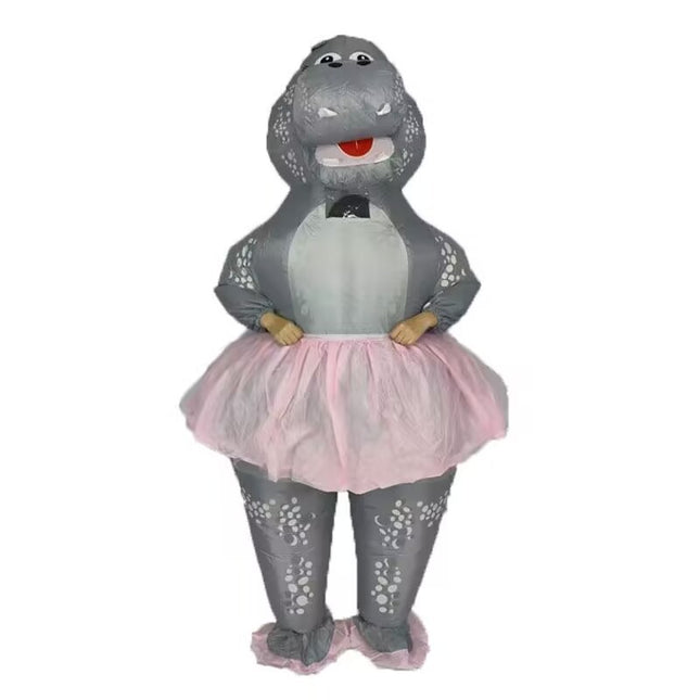 Cross-Border Popular Halloween Creative Cartoon Toys Party Activities Cute Animal Props Hippo Inflatable Costumes