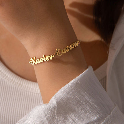 Temperament Fashion High-end Jewelry DIY Color Oil Dropping Love Handmade Stitching Bracelet Women's Stainless Steel Hand Jewelry
