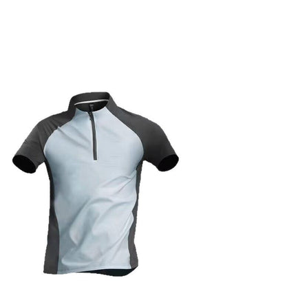 Sports T-shirt Men's Half Zipper Vertical Collar Quick-drying Short-sleeved Running Top Summer Sports Training Tennis Clothes