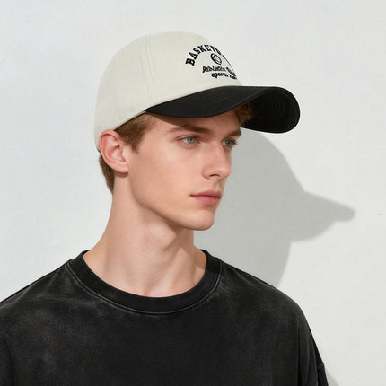 2026 Rongmei Spring/Summer Unisex Large Head Circumference Color-Block Baseball Cap, Face-Slimming Sunshade Cycling Sun Hat