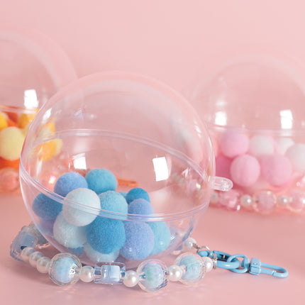 Acrylic Transparent Storage Display Ball Round Bag Keychain Pendant crybaby Cute Doll Storage Ball