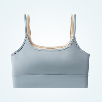 Sports Underwear Women's Shock-proof Gather-up Running Stereotype Yoga Vest Quick-drying Anti-sagging Wearing Training Fitness Bra