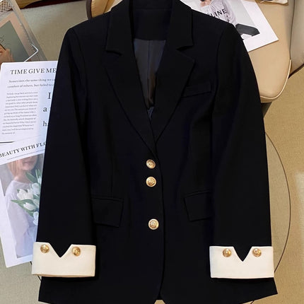 Trendy Cream White Blazer for Women Spring/Autumn 2024 New Korean Style Petite Versatile Suit Jacket