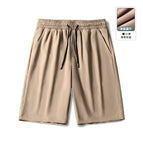 [five-elastic ice silk shorts] khaki / M