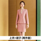 Shrimp pink suit + skirt / S