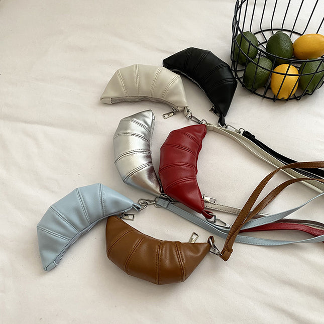 Halter Neck Niche Cute Croissant Bag Fashion Trend Mini Dumpling Bag Crossbody Bag High-End Shoulder Bag
