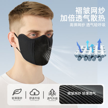 New Summer Sunscreen Mask Outdoor Sports Ice Silk Sunscreen UV Protection Eye Corner Breathable Mask Women