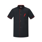Short sleeve black three button / M