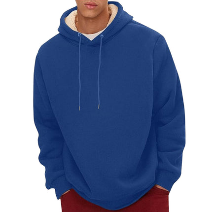 AliExpress cross-border autumn and winter new fleece-lined hooded sweater Amazon casual pullover hoodie foreign trade men's jacket