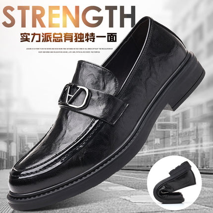Men's Casual Leather Shoes 2026 New Versatile Trendy Fashion High-End Genuine Leather Business Work Shoes Loafers for Men