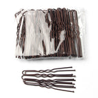 U-shaped clips 50 pieces 6cm coffee