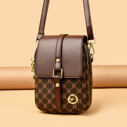 Cross-Border Small Bag Women's Summer Fashion Versatile Mobile Phone Bag 2025 New Independent Double-Layer Practical Crossbody Shoulder Bag